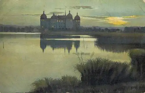 Landschaft Photochromie AK castle scene
