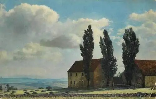 Landschaft Photochromie AK ranch in rural area