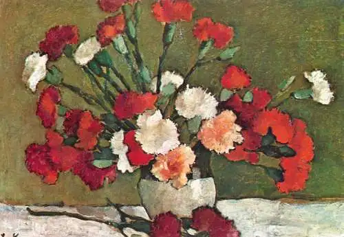 Stefan Luchian - Carnations fine art postcard