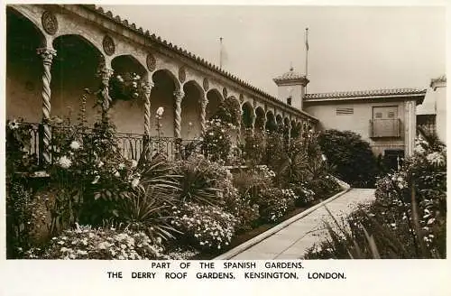 England London Kensington Spanish Gardens & Derry Roof partial view