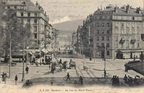 Switzerland Geneve la rue du Mont Blanc