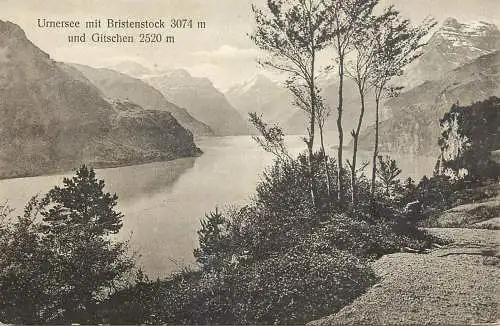 Switzerland Urnersee mit Bristenstock und Gitschen