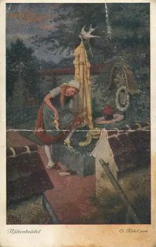 Postcard painting Alchenbrodel O. Kubel