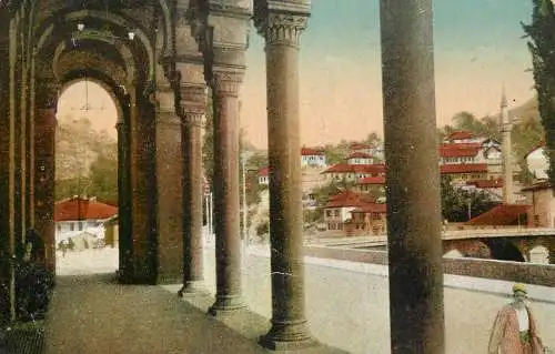 Bosnia and Herzegovina Sarajevo Rathaus Eingang