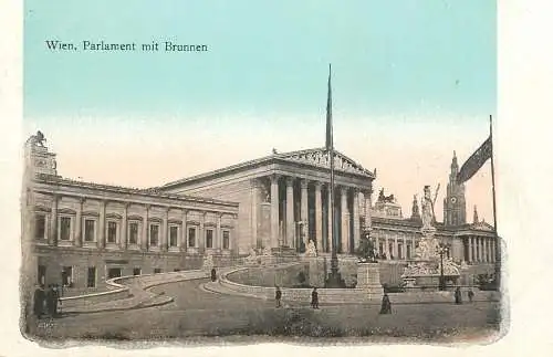 Austria Wien Parlament mit Brunnen