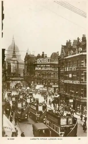 England London Ludgate Circus busy traffic aspect