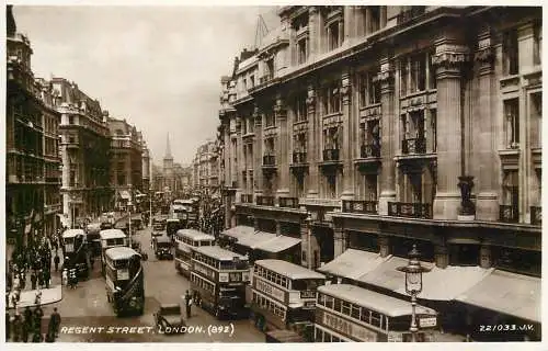 England London Regent Street busy traffic aspect