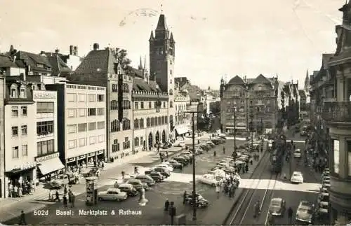 Switzerland Basel marktplatz rathaus