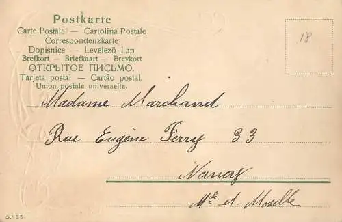cpa fantaisie embossed affectueux souvenir