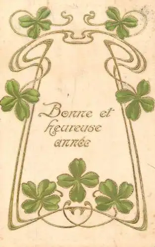 cpa fantaisie gauffré / embossed novelty bonne annee
