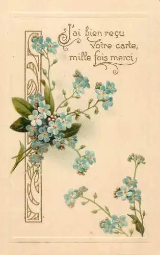 cpa fantaisie gauffré / embossed novelty flower bien recu