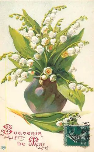 cpa fantaisie gauffré / embossed novelty souvenir de Mai