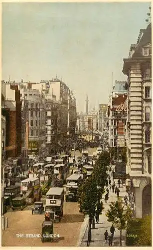 England London Strand crowded traffic street view