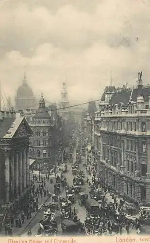 England London Mansion House & Cheapside cityscape general view