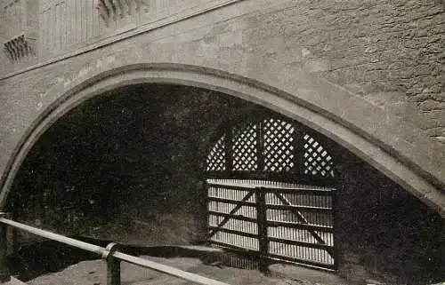 England London Tower of London Traitors' Gate beneath St Thomas's Tower detail view