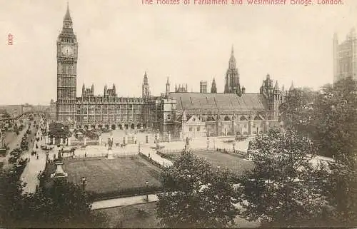 England Houses of Parliament & Westminster Bridge London