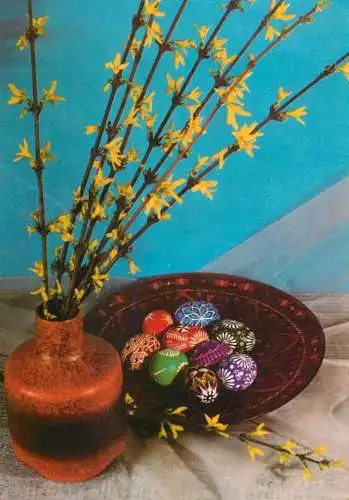 Holiday Easter scene Romania 1971