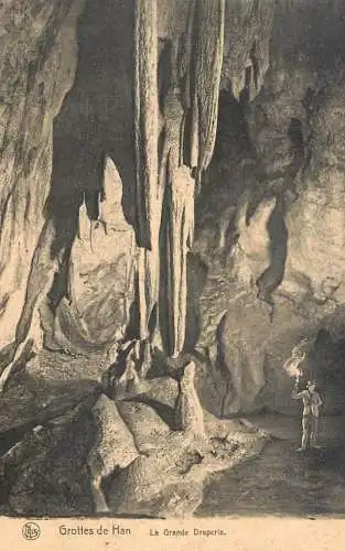 Belgium Grottes de Han la grande Draperie