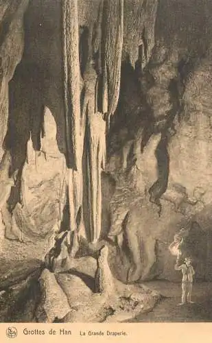 Belgium Grottes de Han la grande Draperie