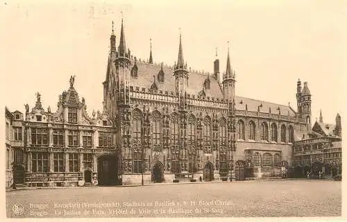 Belgium Brugge la justice de Paix l'hotel de ville et la basilique du St-Sang