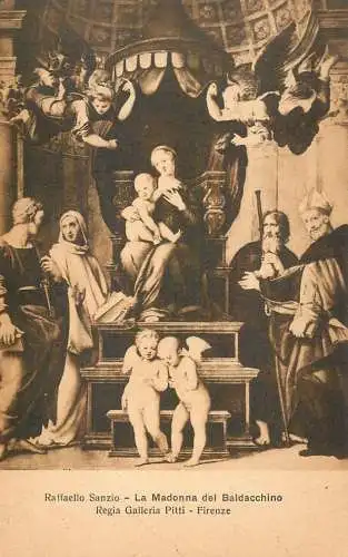 Paintings Raffaello Sanzio la Madonna del Baldacchino Pitti Firenze