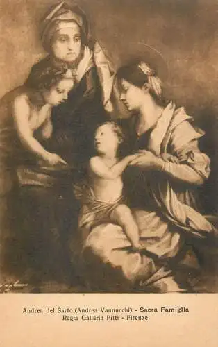 Paintings Andrea del Sarto Andrea Vannucchi Sacra FamigliaPitti Firenze