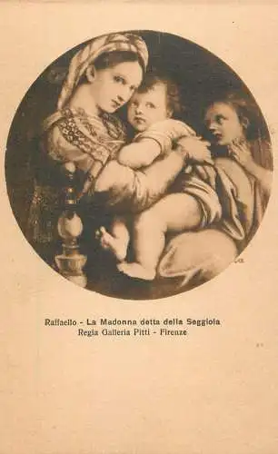Paintings Raffaello La Madonna detta della Seggiola Pitti Firenze