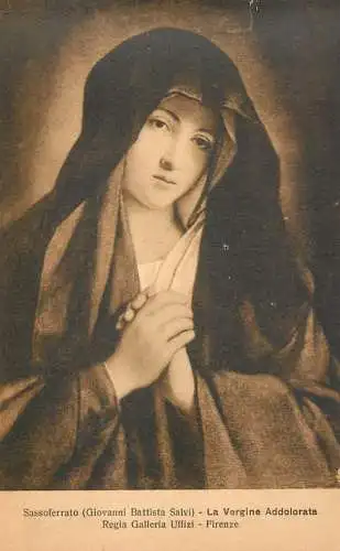 Paintings Sassoferrato Battista Salvi La vergine addoloata Uffizi Firenze
