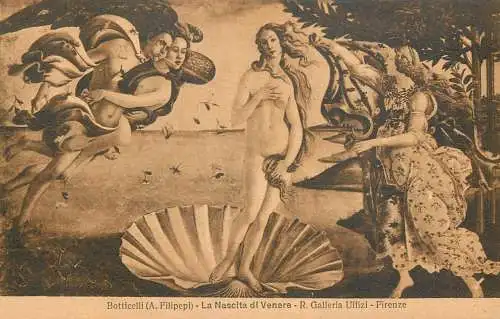 Paintings Botiticelli A. Filipepi La Nascita di Venere II Pitti Firenze