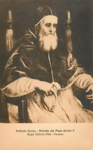 Paintings Raffaello Sanzio Ritratto del Papa Giulio II Pitti Firenze
