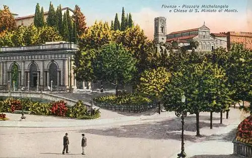 Italy Florence piazzale Michelangelo e chiesa di S. Miniato al Monta