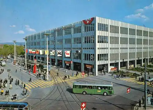 Switzerland Schweizer Mustermesse Basel Vorplatz mit Neubau