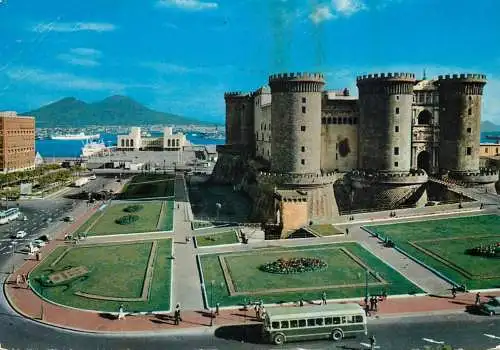 Italy Naples Maschio Angioino e stazione Maritimo 1978