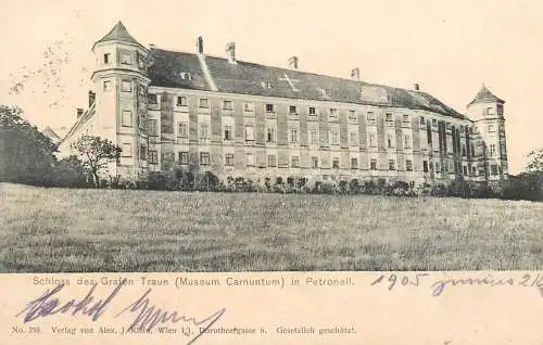 Austria Schloss des Graien Traun museum Carnuntum in Petronell 1905