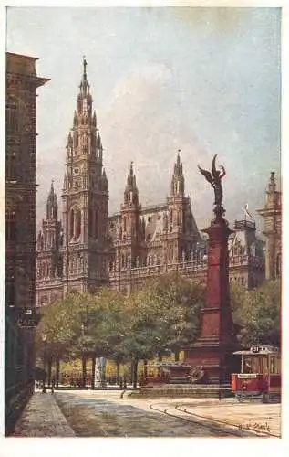 Austria Wien rathaus mit Liebenberg Denkmal