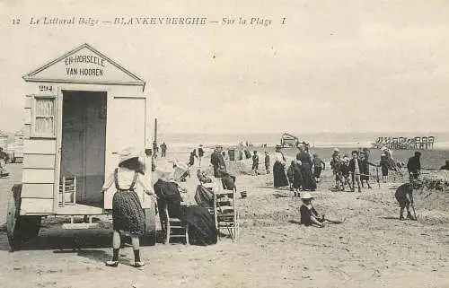 Belgium Blankenberge sur la plage 1908