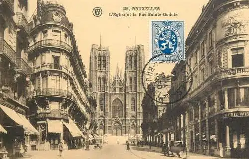 Belgium Bruxelles l'eglise Sainte Gudule 1930