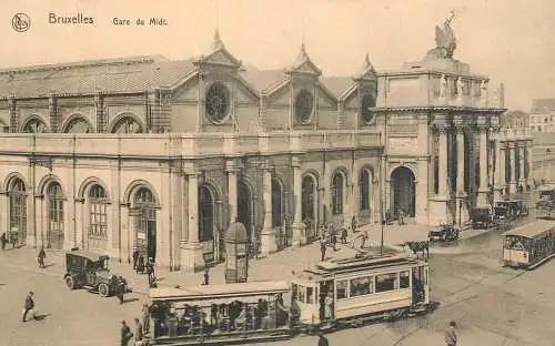 Belgium Bruxelles Gare du Midi tram 1927
