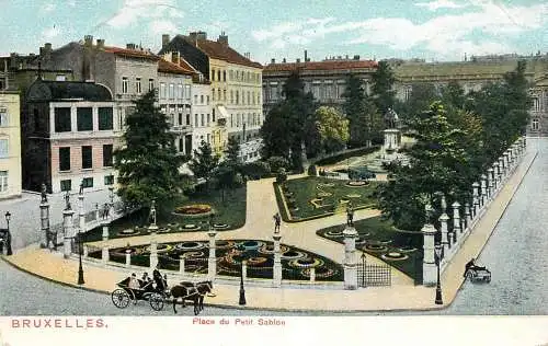 Belgium Bruxelles place du Petit Sablon 1909