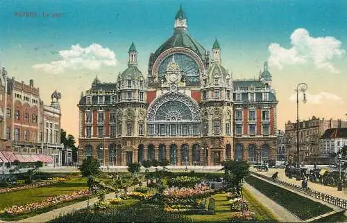 Belgium Anvers gare centrale 1912