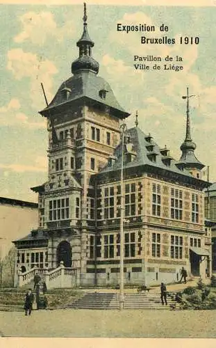 Belgium Bruxelles Exposition de Bruxelled 1910 pavillon de la Ville de Liege