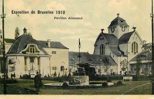 Belgium Bruxelles exposition 1910 pavillon Allemand