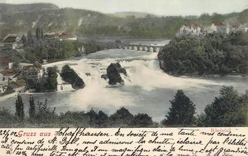 Switzerland Gruss aus Rheinfall