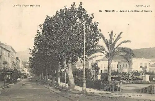 France Menton avenue de la gare et jardins