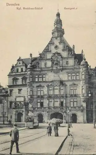 Germany Dresden tram Residenz Schloss
