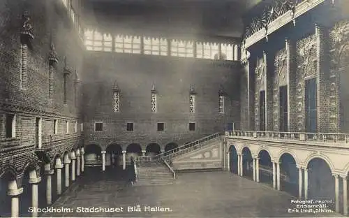 Sweden Stockholm Stadshuset Bla Hallen