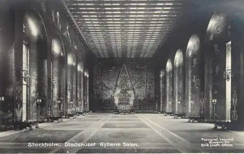Sweden Stockholm Stadshuset Gyllene salen