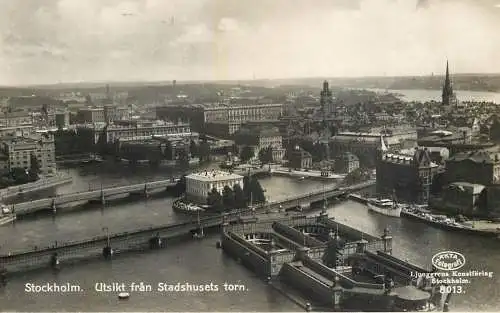 Sweden Stockholm Utsikt fran Stadshusets torn