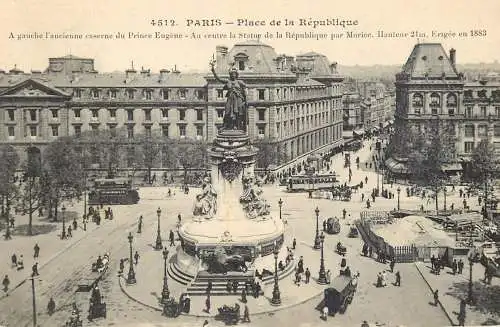 France Paris place de la Republique tram