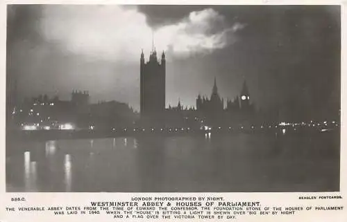 England London by night general view